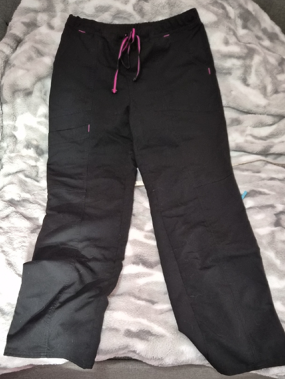 Black Scrubstar Scrub Pants with Pink Size XS